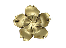 Load image into Gallery viewer, Midnight Blossom Red Brooch Back View