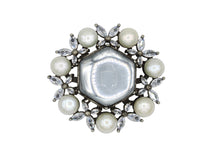 Load image into Gallery viewer, Peony Crystal Cabochon Brooch