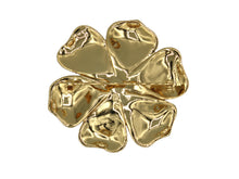 Load image into Gallery viewer, Gardenia White Enamel Brooch Back View