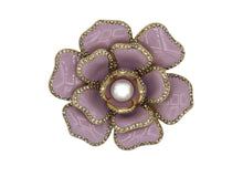 Load image into Gallery viewer, Gardenia Lilac Enamel Brooch