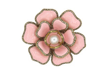 Load image into Gallery viewer, Gardenia Pink Enamel Brooch