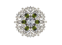 Load image into Gallery viewer, Chrysanthemum Peridot Sunset Brooch