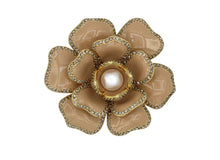 Load image into Gallery viewer, Gardenia Beige Enamel Brooch
