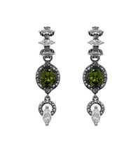 Load image into Gallery viewer, Calla Green Crystal Earrings
