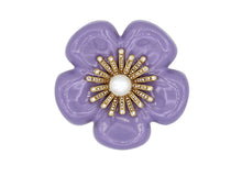 Load image into Gallery viewer, Cameillia Lilac Enamel Brooch
