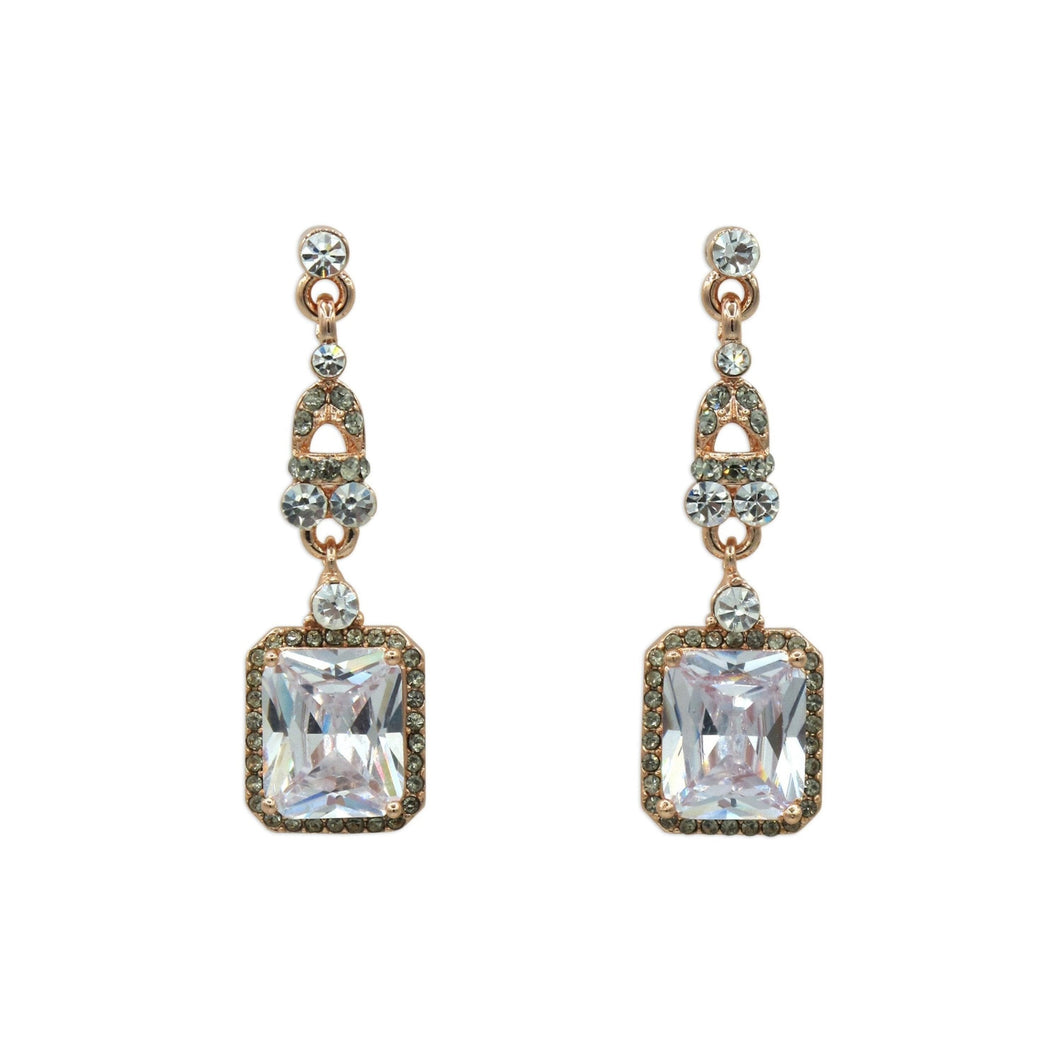 Asscher Crystal Chandelier Earrings