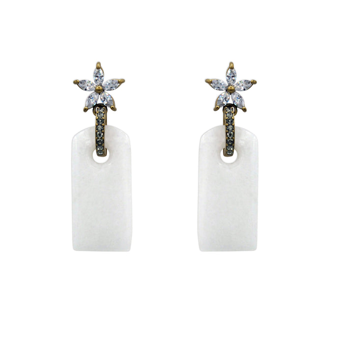 Star Jasmine White Earrings