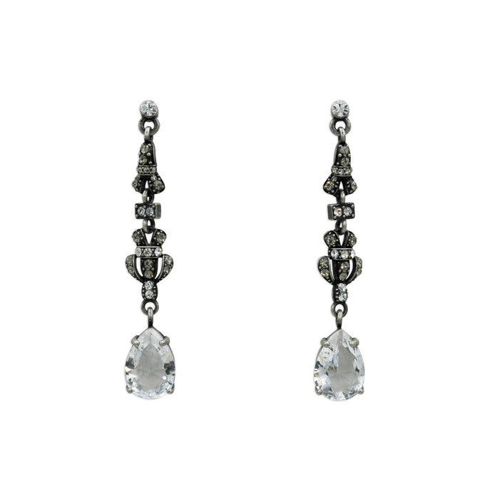 Vintage Long Crystal Earrings