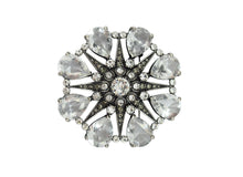 Load image into Gallery viewer, Zinnia Transparent Crystal Brooch 
